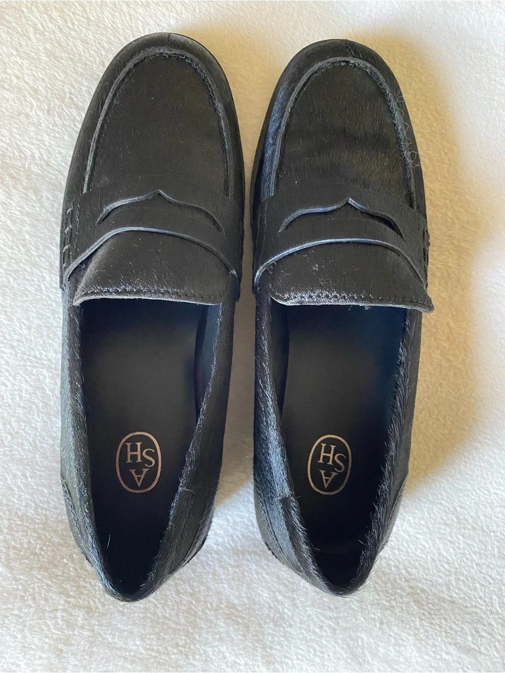 ASH Winona Loafers Black Pony Hair EU 41 US 10.5